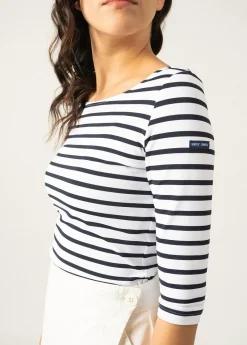 Saint James Sailor Striped Shirts*Garde Côte anti-UV striped sailor shirt Neige/navy