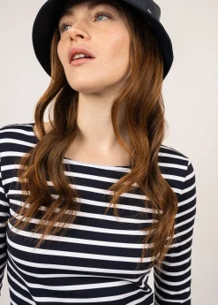 Saint James Sailor Striped Shirts*Garde Côte anti-UV striped sailor shirt Navy/neige