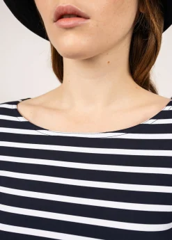 Saint James Sailor Striped Shirts*Garde Côte anti-UV striped sailor shirt Navy/neige
