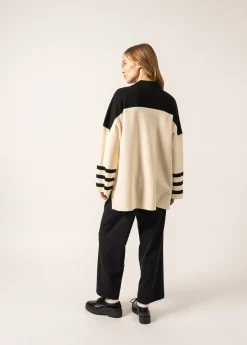 Saint James Jumpers, Cardigans, Jackets*Givre High-neck Wool Tunic Ecume/noir