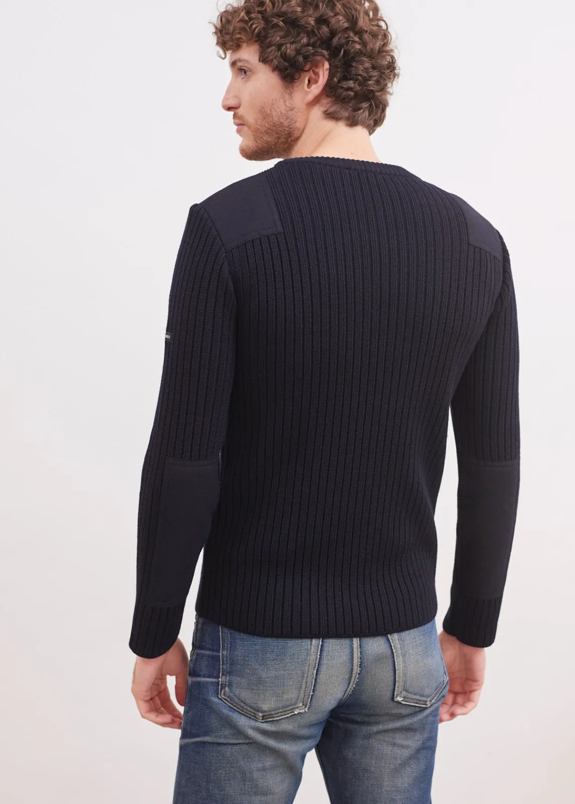 Saint James Jumpers & Cardigans*Gouvernail military inspired jumper Navy