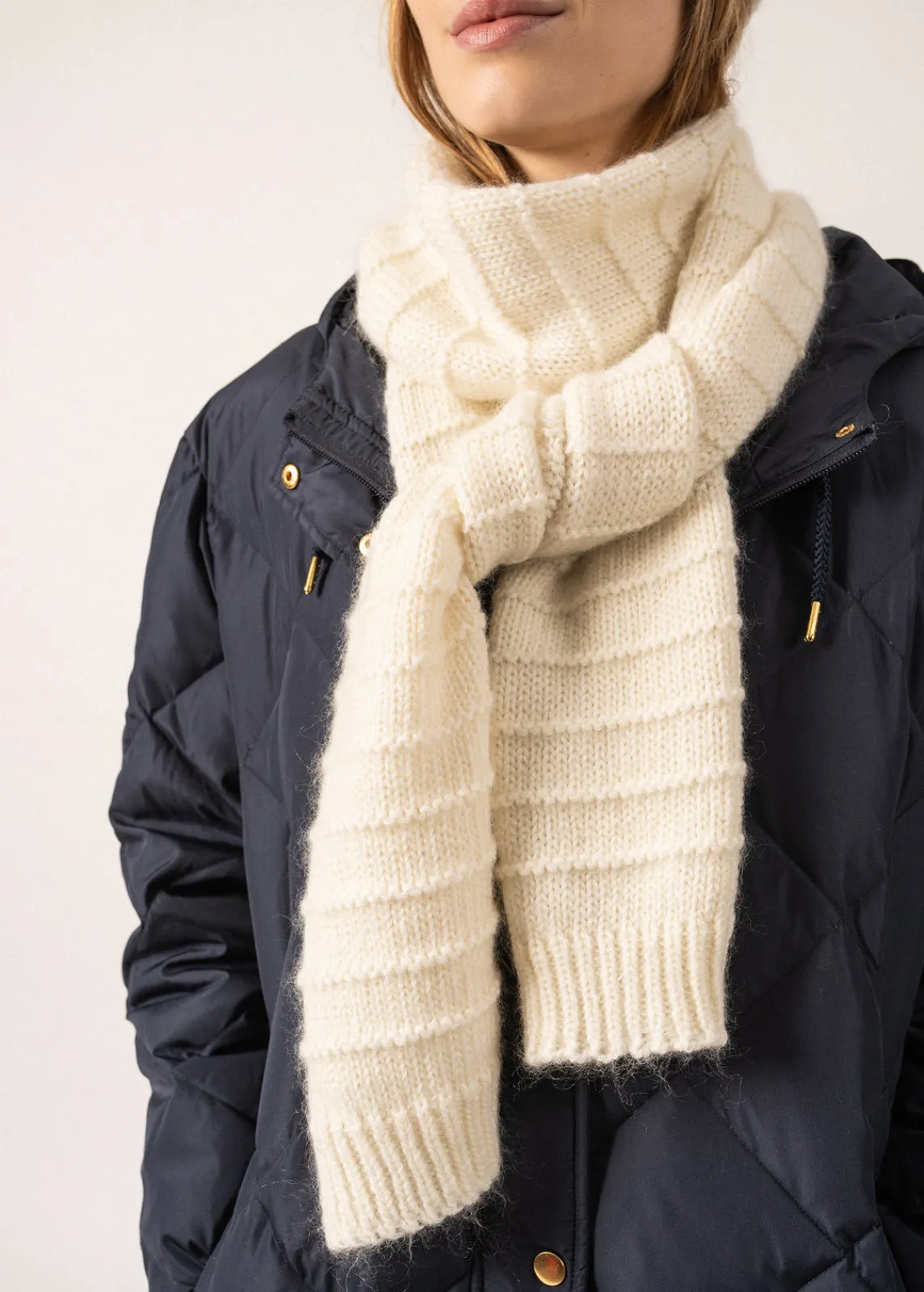 Saint James Accessories*Grisons Mohair Scarf Blancd'hiver