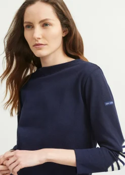 Saint James Sailor Striped Shirts|Sailor Striped Shirts*Guildo boat neck sailor shirt Navy