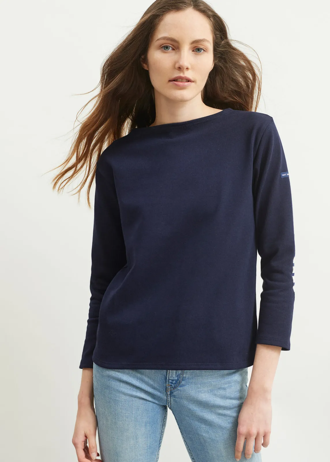 Saint James Sailor Striped Shirts|Sailor Striped Shirts*Guildo boat neck sailor shirt Navy