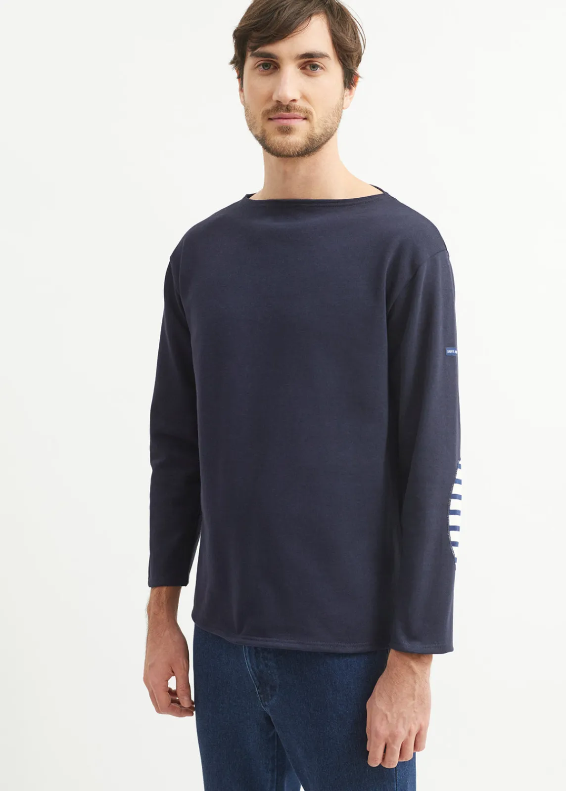 Saint James Sailor Striped Shirts|Sailor Striped Shirts*Guildo boat neck sailor shirt Navy