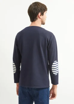 Saint James Sailor Striped Shirts|Sailor Striped Shirts*Guildo boat neck sailor shirt Navy