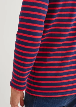 Saint James Sailor Striped Shirts|Sailor Striped Shirts*Guildo striped sailor shirt Marine/tulipe