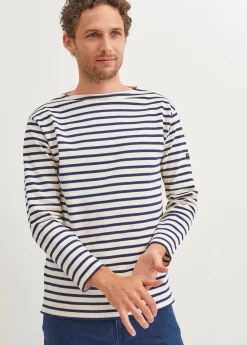 Saint James Sailor Striped Shirts|Sailor Striped Shirts*Guildo striped sailor shirt Ecru/marine