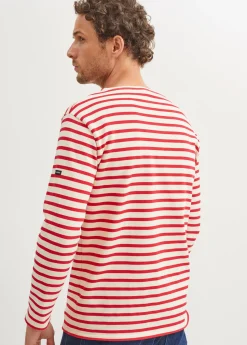 Saint James Sailor Striped Shirts|Sailor Striped Shirts*Guildo striped sailor shirt Ecru/tulipe