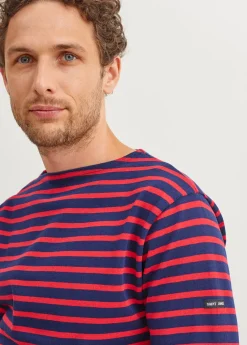 Saint James Sailor Striped Shirts*Guildo striped sailor shirt Marine/tulipe