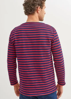 Saint James Sailor Striped Shirts*Guildo striped sailor shirt Marine/tulipe