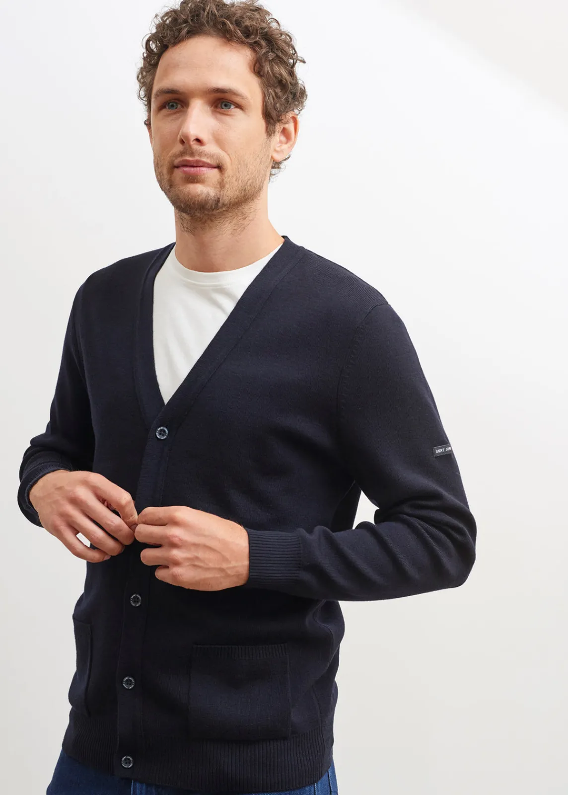 Saint James Jumpers & Cardigans*Guingamp buttoned cardigan Navy