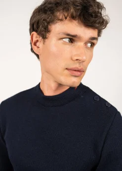 Saint James Sailor Jumpers|Sailor Jumpers*Iconic Matelot jumper with elbow patches Marine
