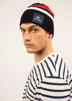 Saint James Hats & Beanies*Kop wool hat Navy/ecume/tulipe