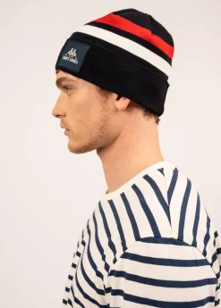 Saint James Hats & Beanies*Kop wool hat Navy/ecume/tulipe