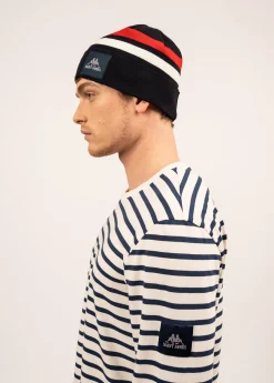 Saint James Hats & Beanies*Kop wool hat Navy/ecume/tulipe