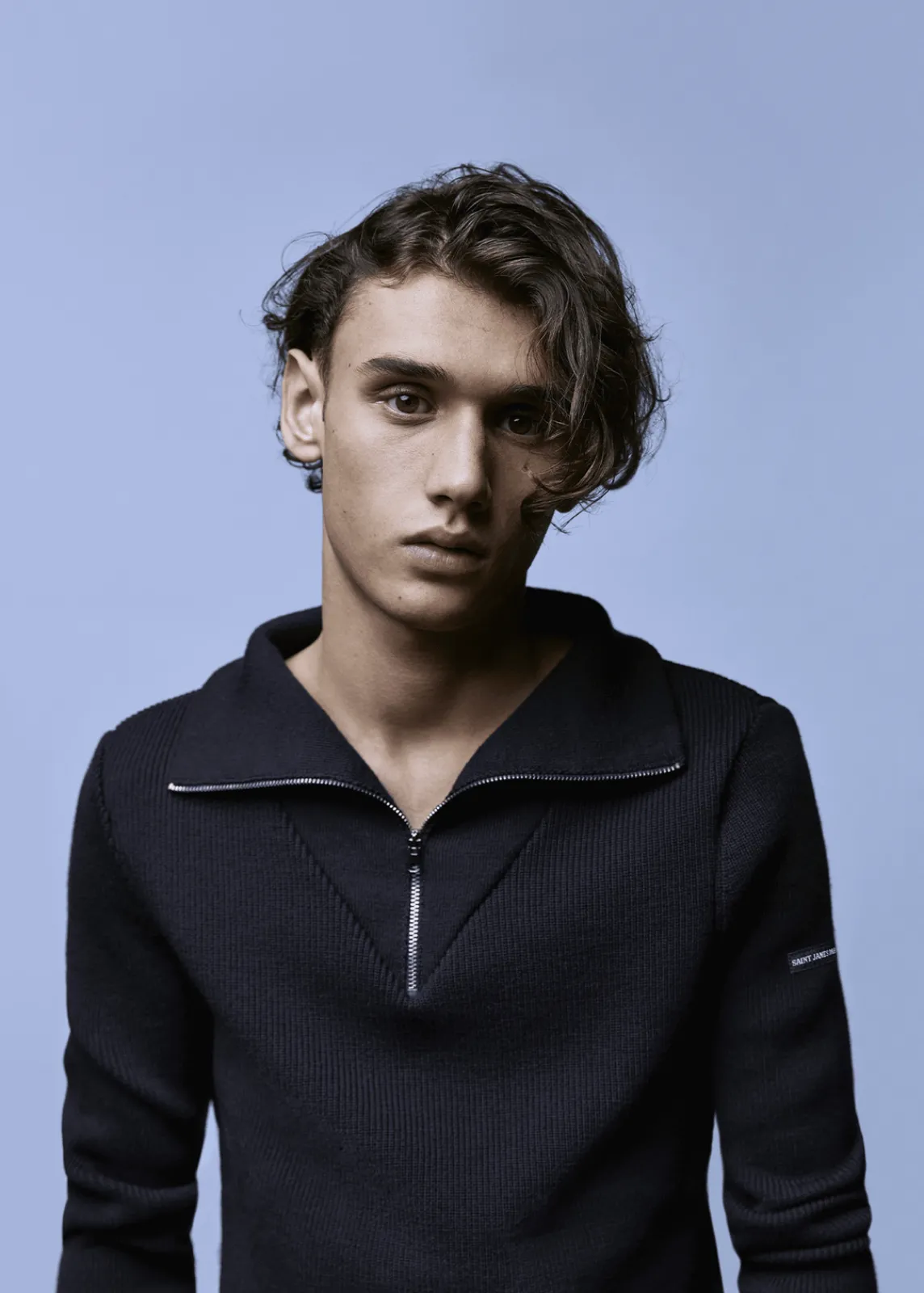 Saint James Jumpers, Cardigans, Jackets*Les Remparts trucker jumper Navy