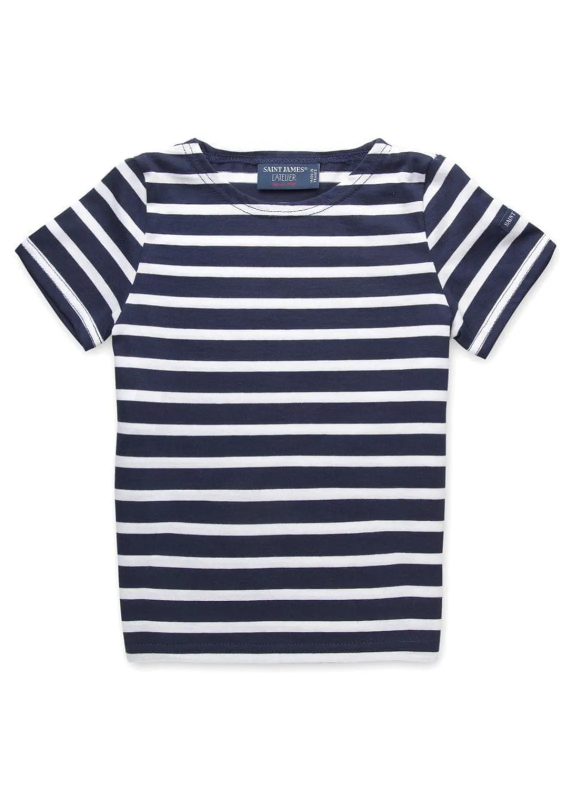 Saint James Sailor Striped Shirts|Sailor Striped Shirts*Levant striped t-shirt for kids Marine/neige