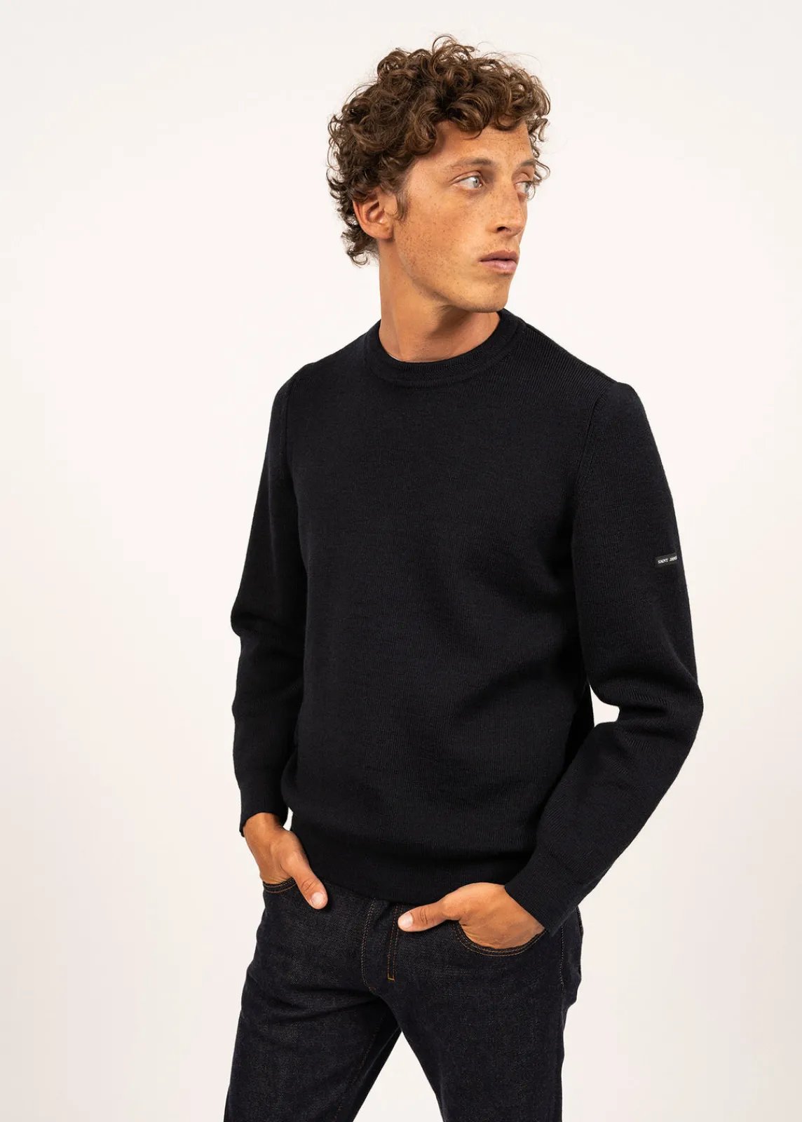 Saint James Jumpers & Cardigans*Locronan round neck jumper Navy