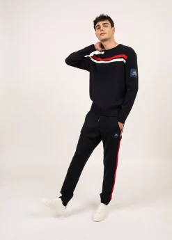 Saint James Jumpers & Cardigans*Malherbe wool jumper Navy/ecume/tulipe