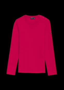 Saint James Sailor Jumpers|Sailor Jumpers*Marée authentic sailor jumper Magentapop/magenta