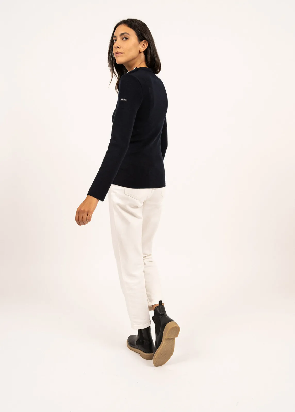Saint James Sailor Jumpers|Sailor Jumpers*Marée authentic sailor jumper Navy