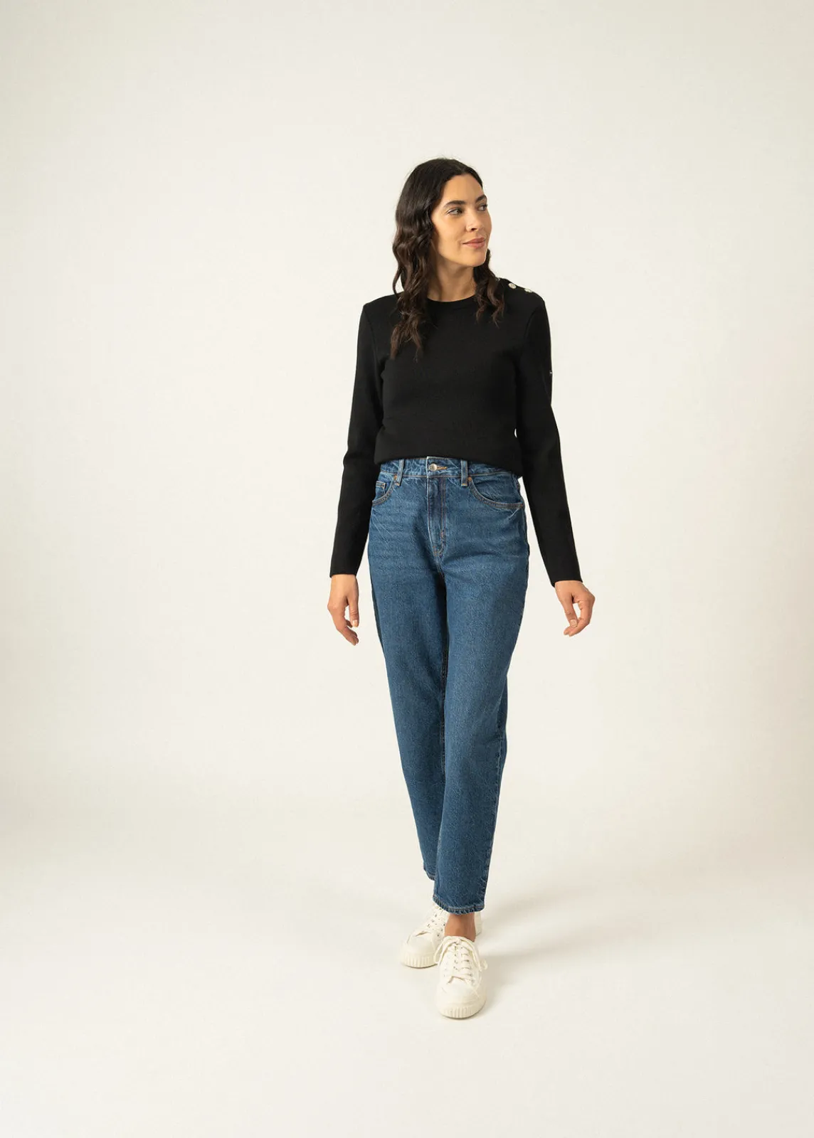 Saint James Sailor Jumpers|Sailor Jumpers*Marée authentic sailor jumper Noir