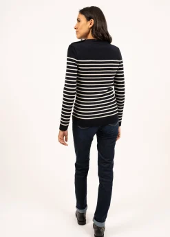 Saint James Sailor Jumpers|Sailor Jumpers*Marée authentic striped sailor jumper Navy/ecume