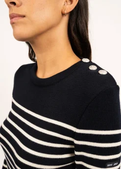 Saint James Sailor Jumpers|Sailor Jumpers*Marée authentic striped sailor jumper Navy/ecume