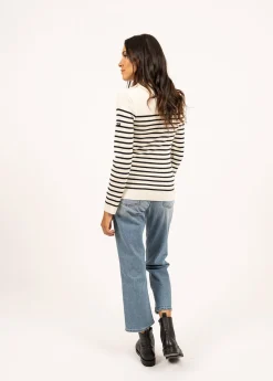 Saint James Sailor Jumpers|Sailor Jumpers*Marée authentic striped sailor jumper Ecume/navy