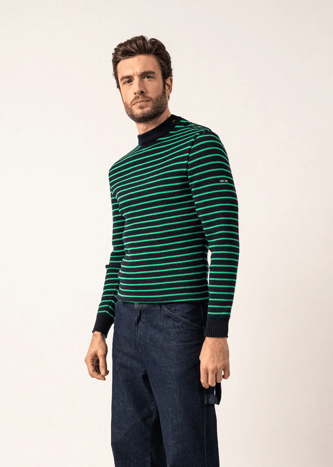 Saint James Sailor Jumpers|Sailor Jumpers*Matelot authentic striped sailor jumper Marine/trefle