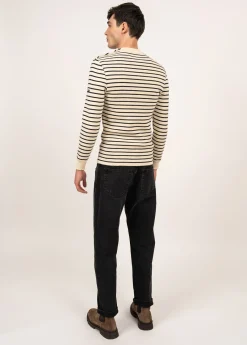 Saint James Sailor Jumpers|Sailor Jumpers*Matelot authentic striped sailor jumper Ecru/marine
