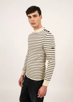 Saint James Sailor Jumpers|Sailor Jumpers*Matelot authentic striped sailor jumper Ecru/marine