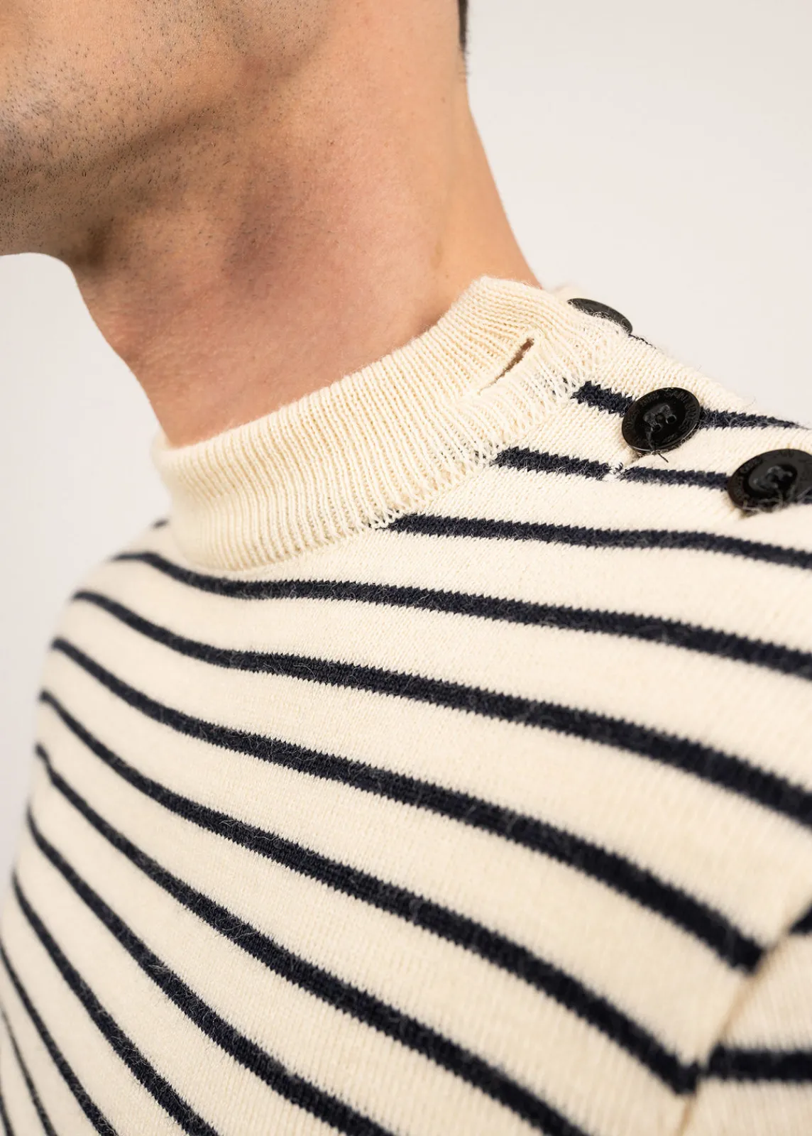 Saint James Sailor Jumpers|Sailor Jumpers*Matelot authentic striped sailor jumper Ecru/marine