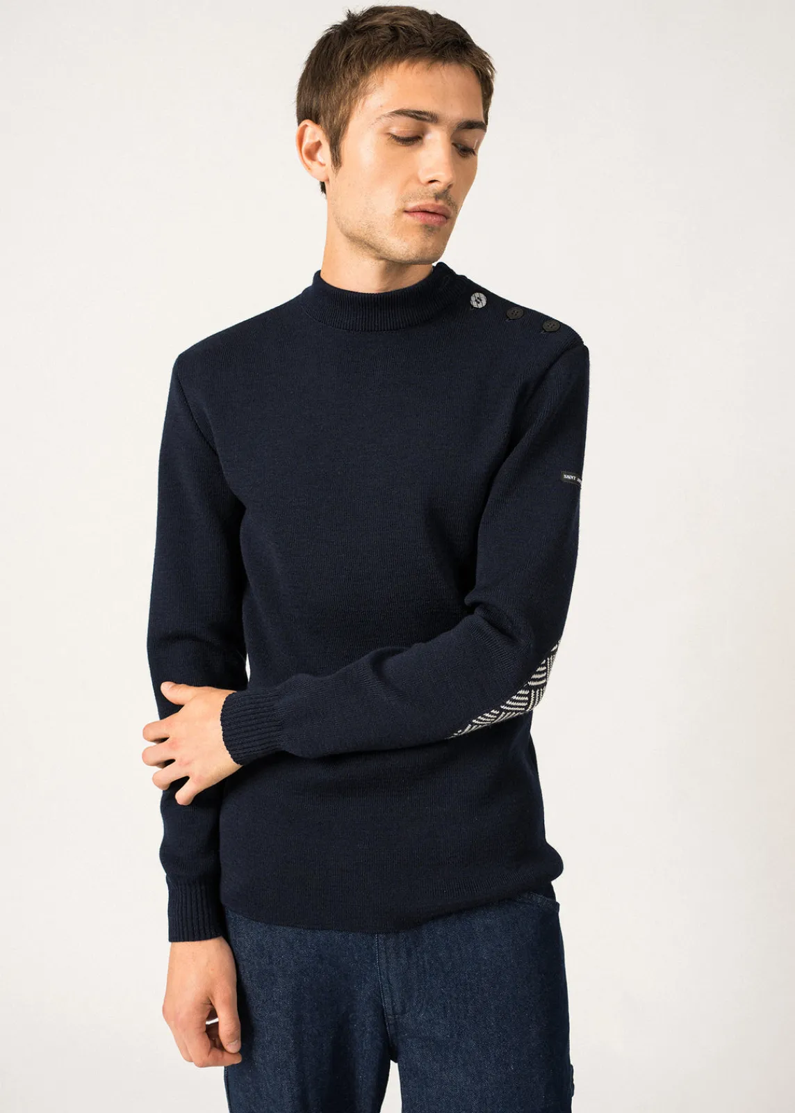Saint James Sailor Jumpers|Sailor Jumpers*Matelot Equipage sailor jumper Marine/ecru