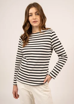 Saint James Sailor Striped Shirts*Meridame striped sailor shirt Ecume/noir