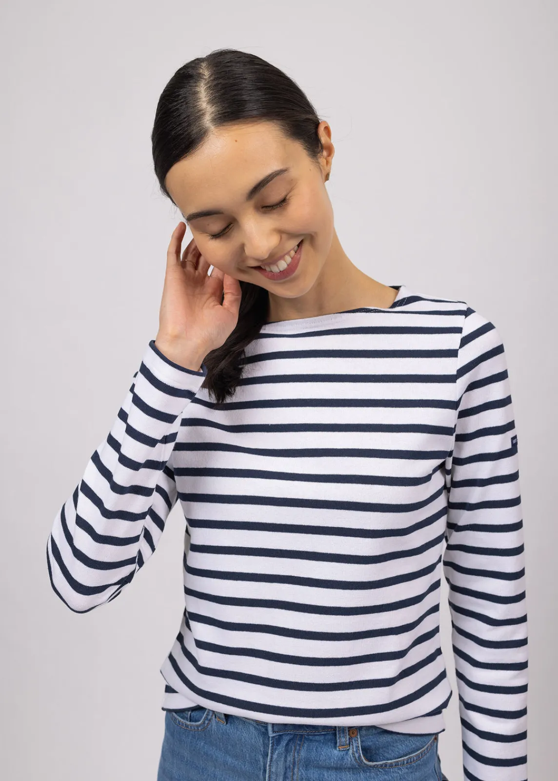 Saint James Sailor Striped Shirts*Meridame striped sailor shirt Neige/marine