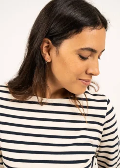 Saint James Sailor Striped Shirts*Meridame striped sailor shirt Ecru/marine