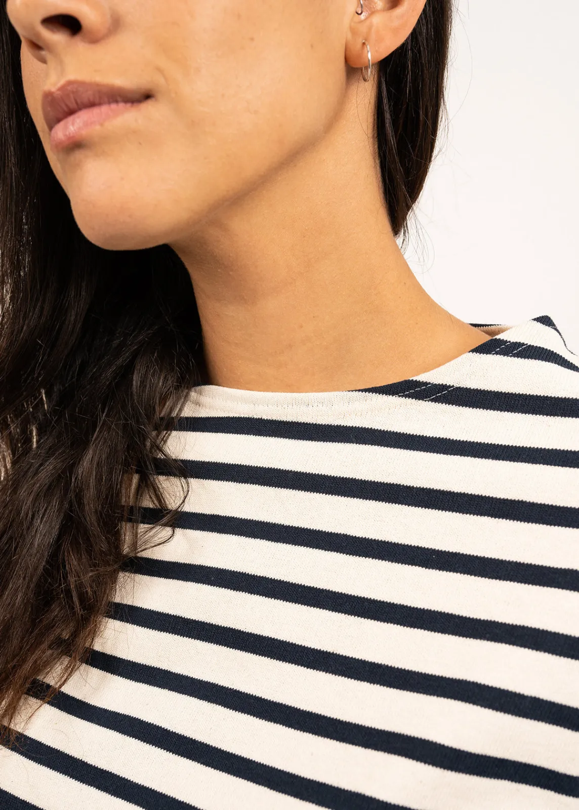 Saint James Sailor Striped Shirts*Meridame striped sailor shirt Ecru/marine