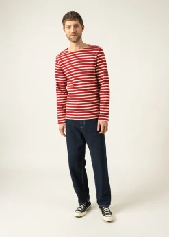 Saint James Sailor Striped Shirts|Sailor Striped Shirts*Meridien unisex striped sailor shirt Persan/ecru