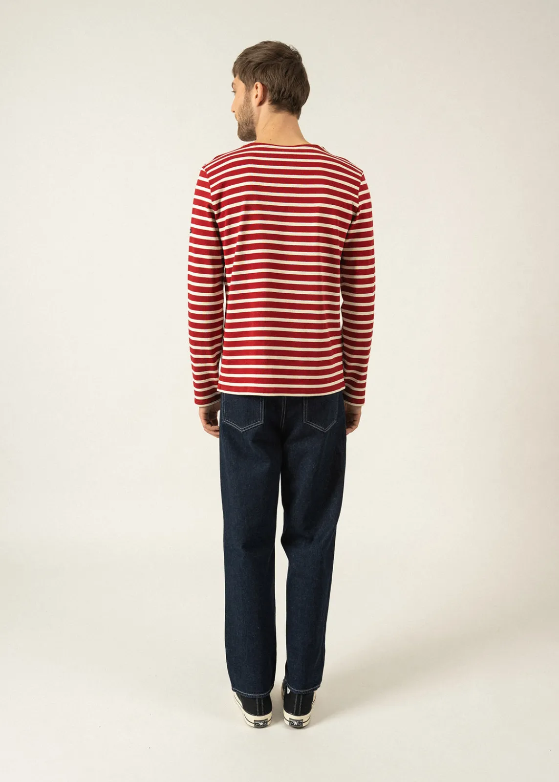 Saint James Sailor Striped Shirts|Sailor Striped Shirts*Meridien unisex striped sailor shirt Persan/ecru