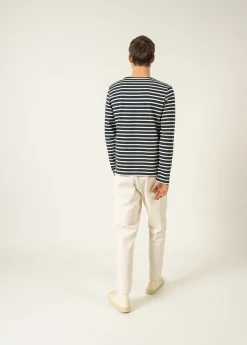 Saint James Sailor Striped Shirts|Sailor Striped Shirts*Meridien unisex striped sailor shirt Marine/ecru