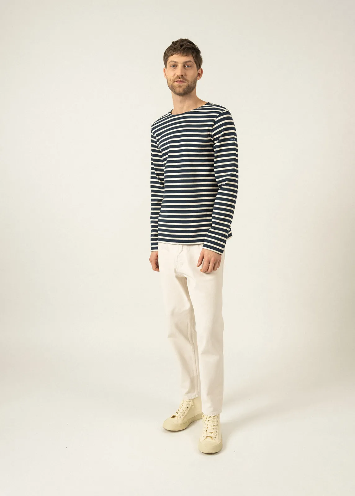 Saint James Sailor Striped Shirts|Sailor Striped Shirts*Meridien unisex striped sailor shirt Marine/ecru
