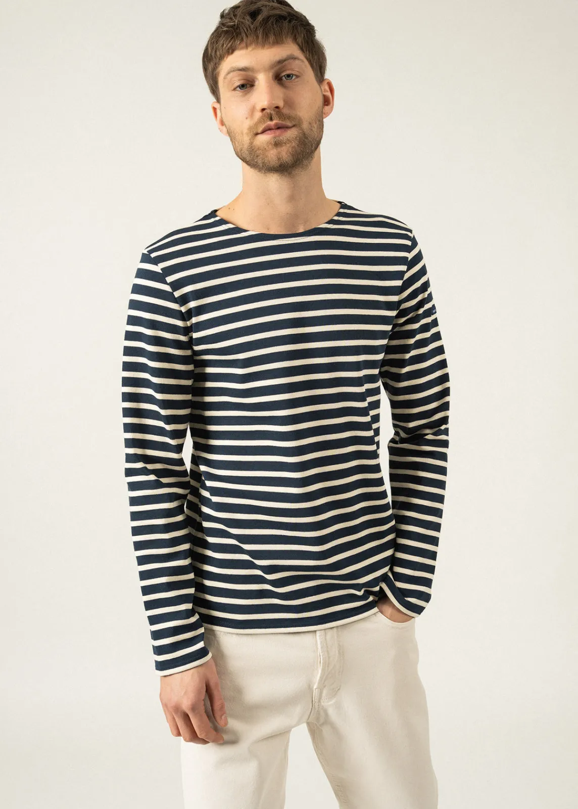 Saint James Sailor Striped Shirts*Meridien unisex striped sailor shirt Marine/ecru