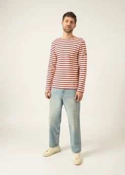 Saint James Sailor Striped Shirts|Sailor Striped Shirts*Meridien unisex striped sailor shirt Ecru/persan