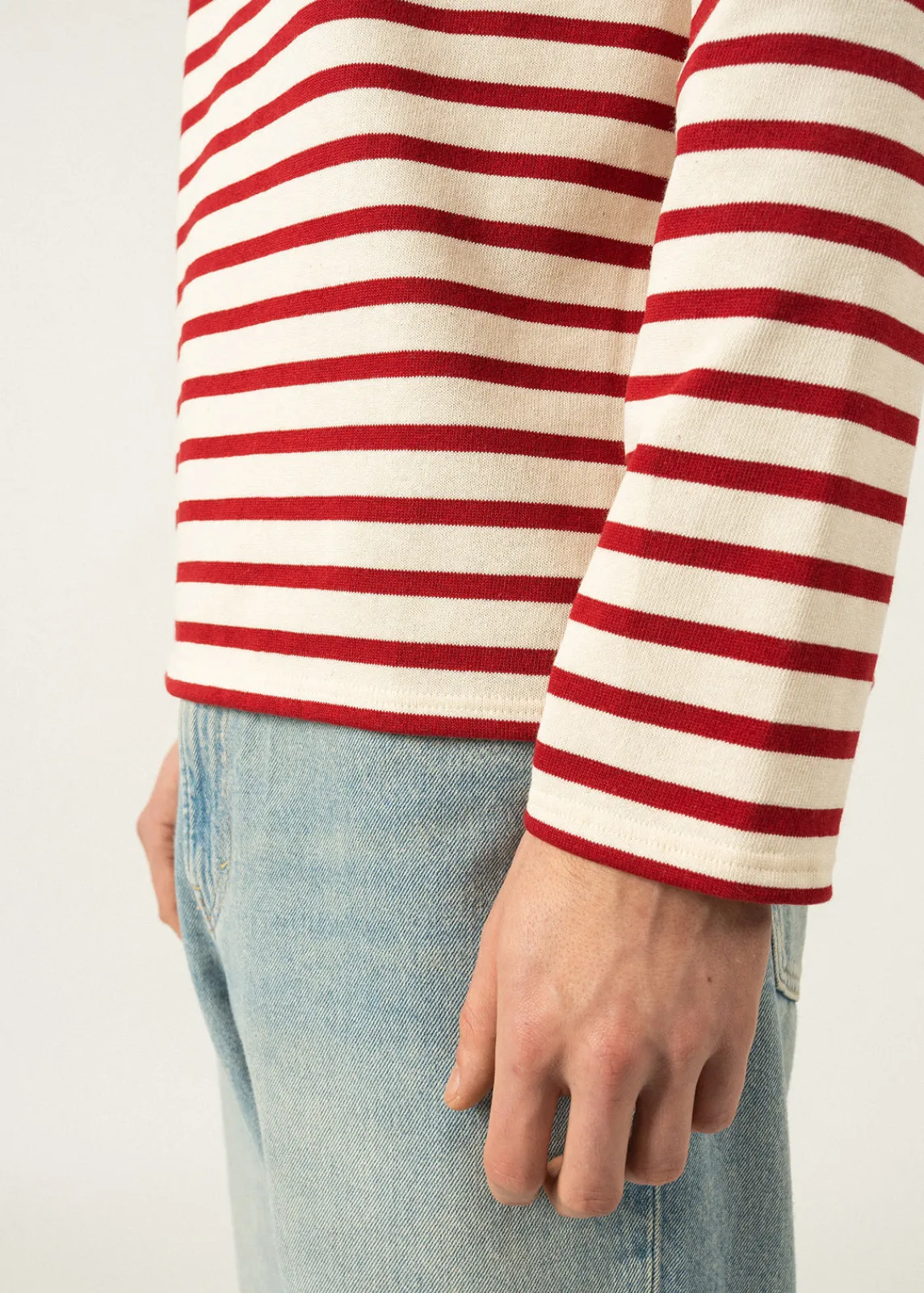 Saint James Sailor Striped Shirts*Meridien unisex striped sailor shirt Ecru/persan