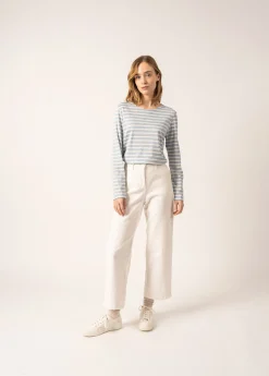 Saint James Sailor Striped Shirts*Minquidame Sequinned Breton Shirt Ciel/ecru