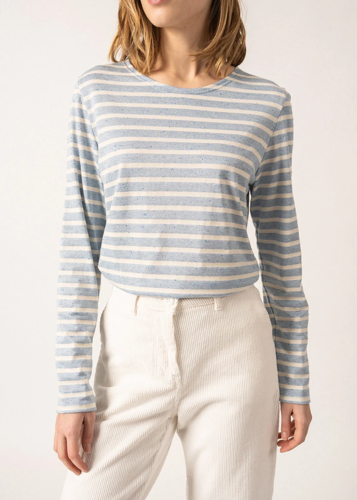 Saint James Sailor Striped Shirts*Minquidame Sequinned Breton Shirt Ciel/ecru