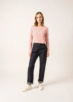 Saint James Sailor Striped Shirts*Minquidame striped sailor shirt Ecume/doly