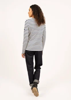 Saint James Sailor Striped Shirts|Sailor Striped Shirts*Minquidame striped sailor shirt Ecru/marine